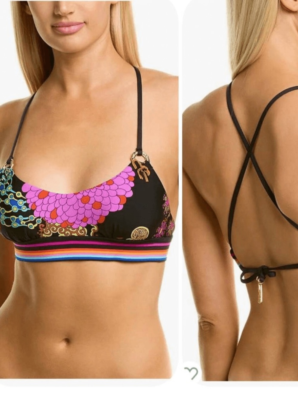 Trina Turk Electric Reef Bralette Bikini Top New W Tags Size 8